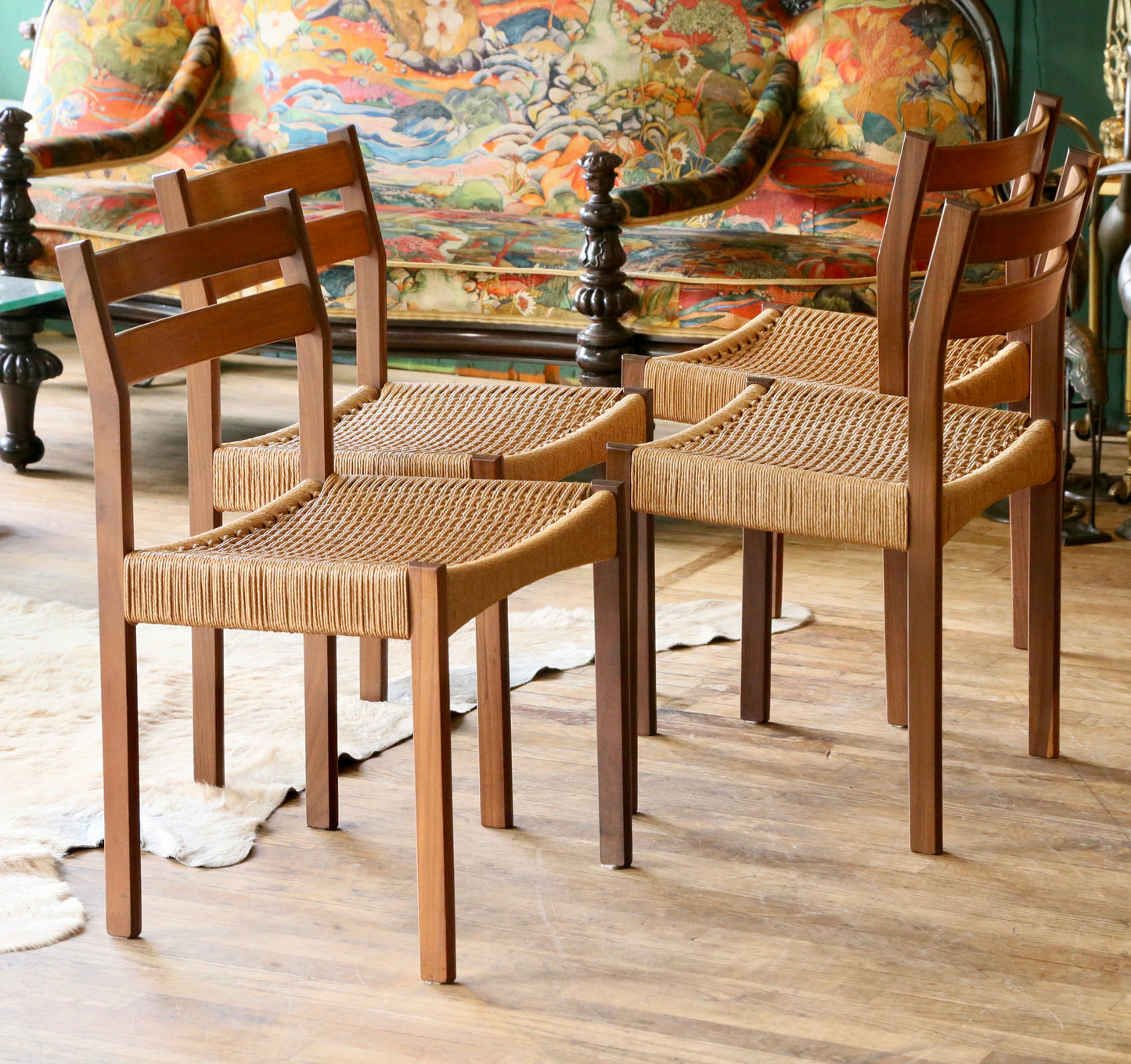 Arne Hovmand Olsen for Mogens Kold Danish Mid Century Modern Teak Dining Chairs