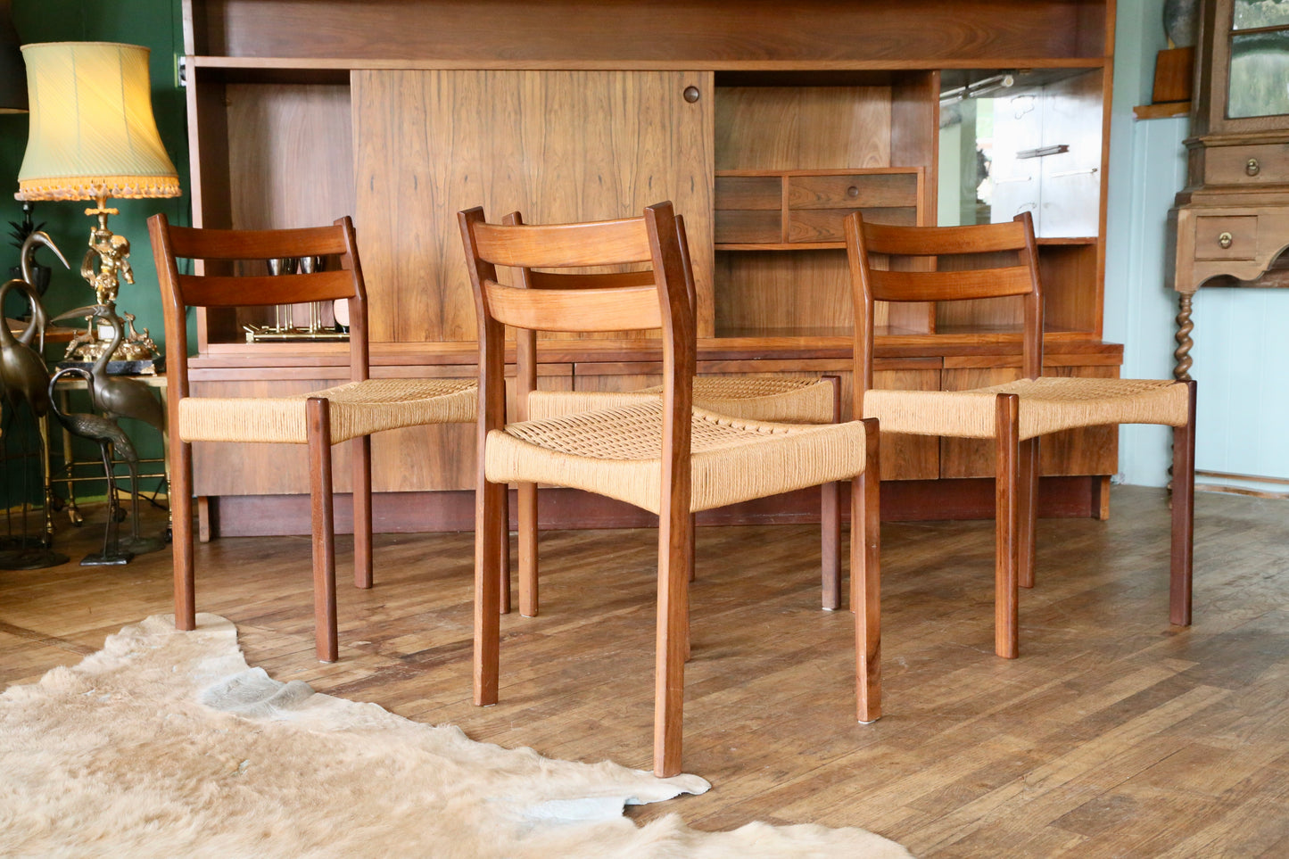 Arne Hovmand Olsen for Mogens Kold Danish Mid Century Modern Teak Dining Chairs