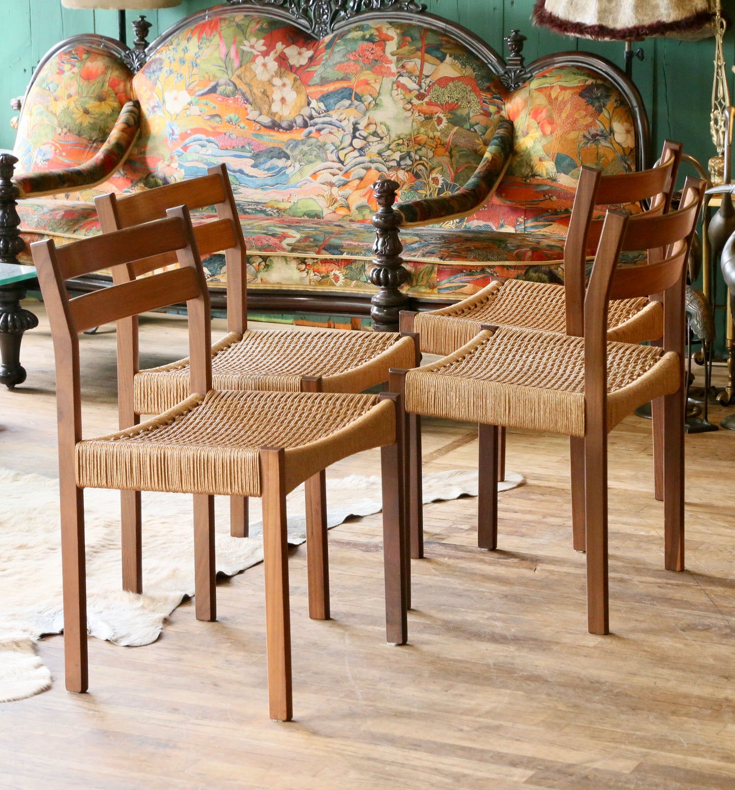 Arne Hovmand Olsen for Mogens Kold Danish Mid Century Modern Teak Dining Chairs