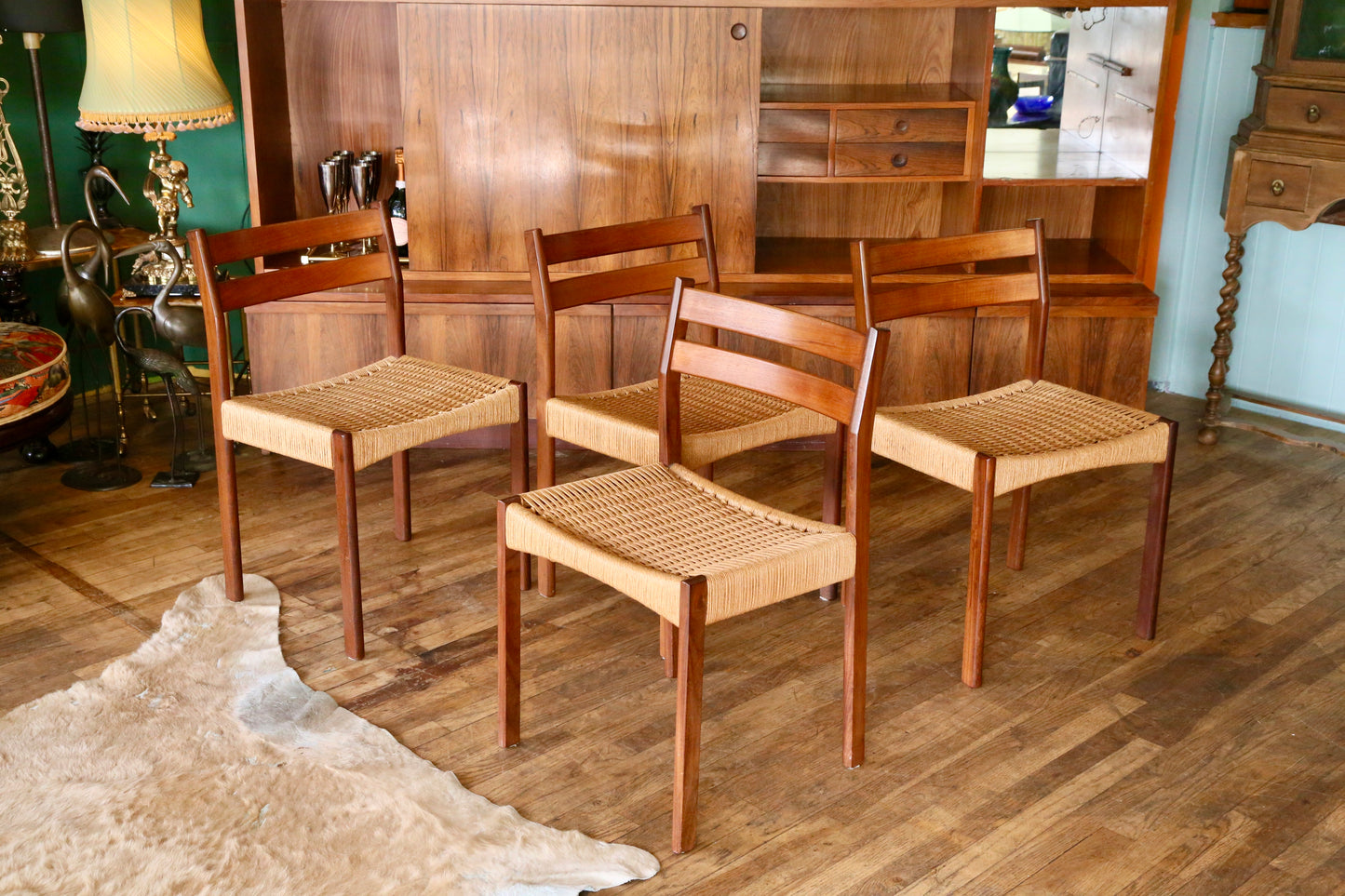 Arne Hovmand Olsen for Mogens Kold Danish Mid Century Modern Teak Dining Chairs