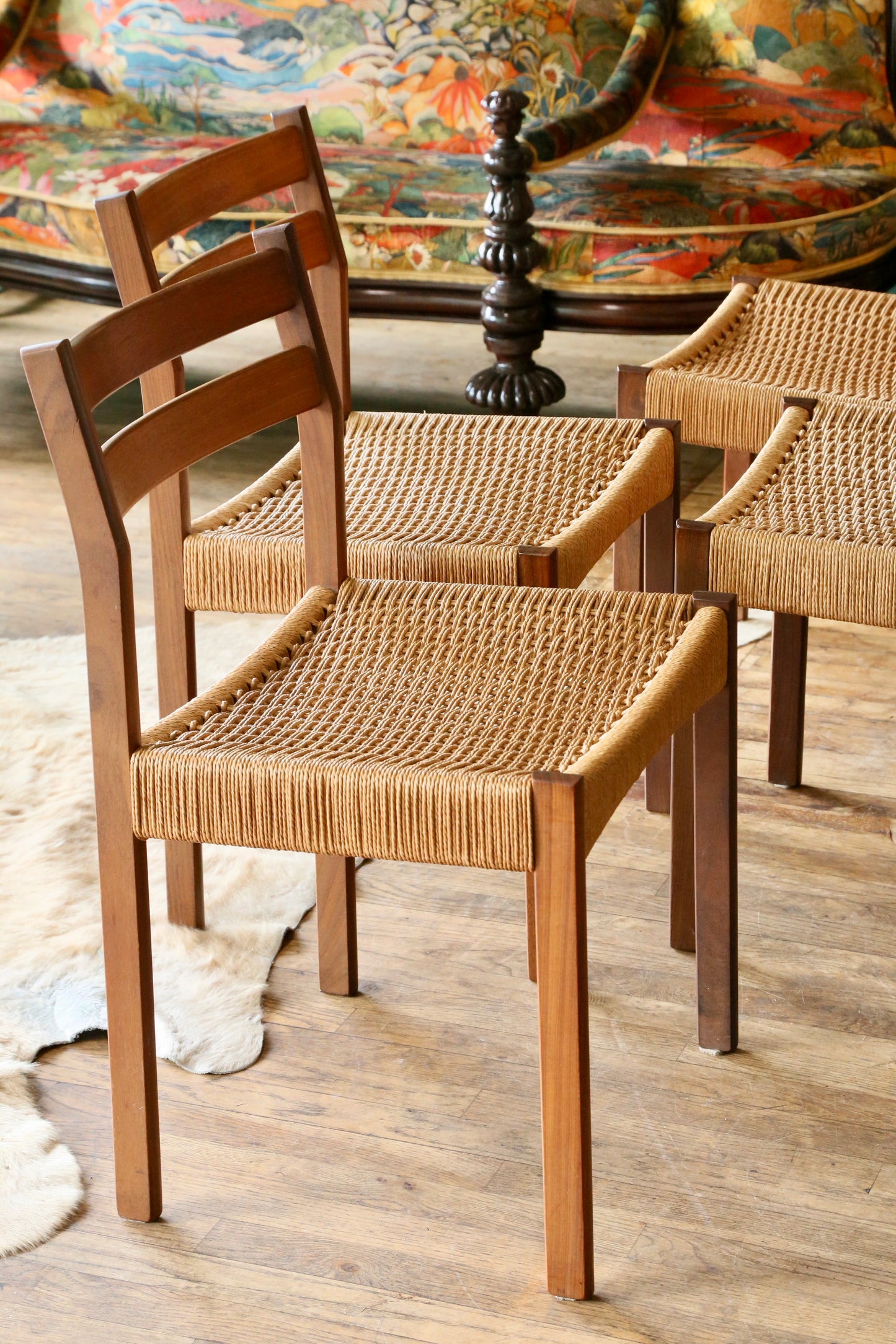 Arne Hovmand Olsen for Mogens Kold Danish Mid Century Modern Teak Dining Chairs