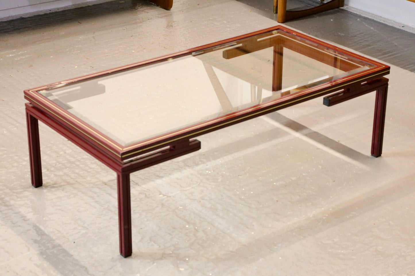 Mid Century Modern Authentic Pierre Vandel Paris Low Coffee Table