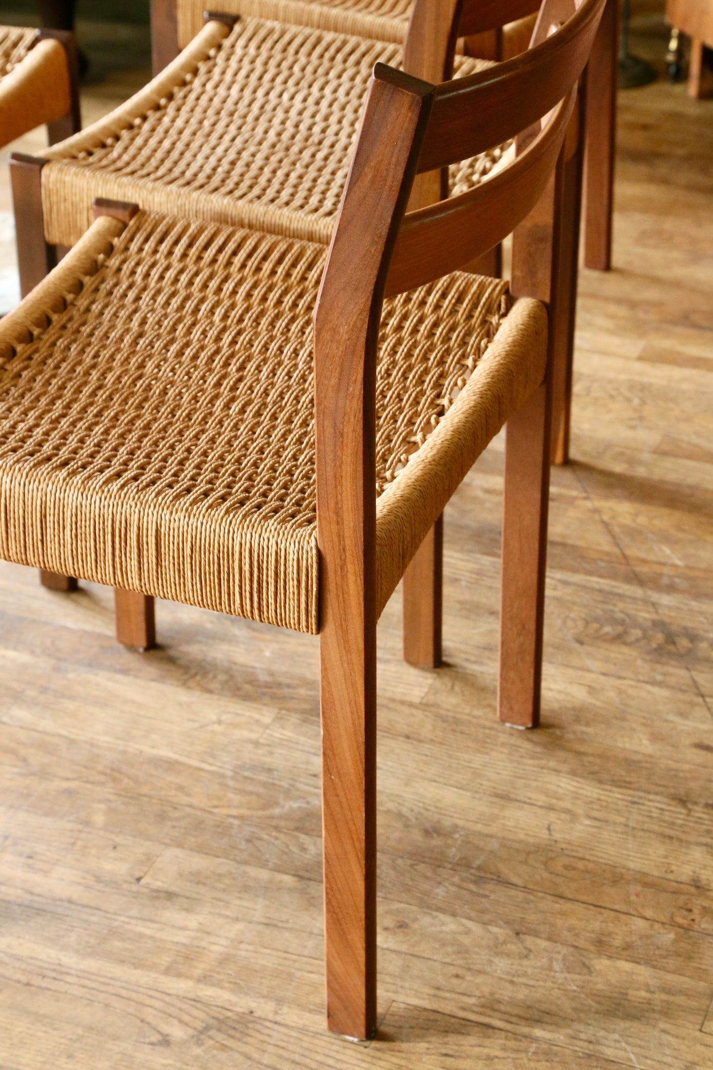 Arne Hovmand Olsen for Mogens Kold Danish Mid Century Modern Teak Dining Chairs