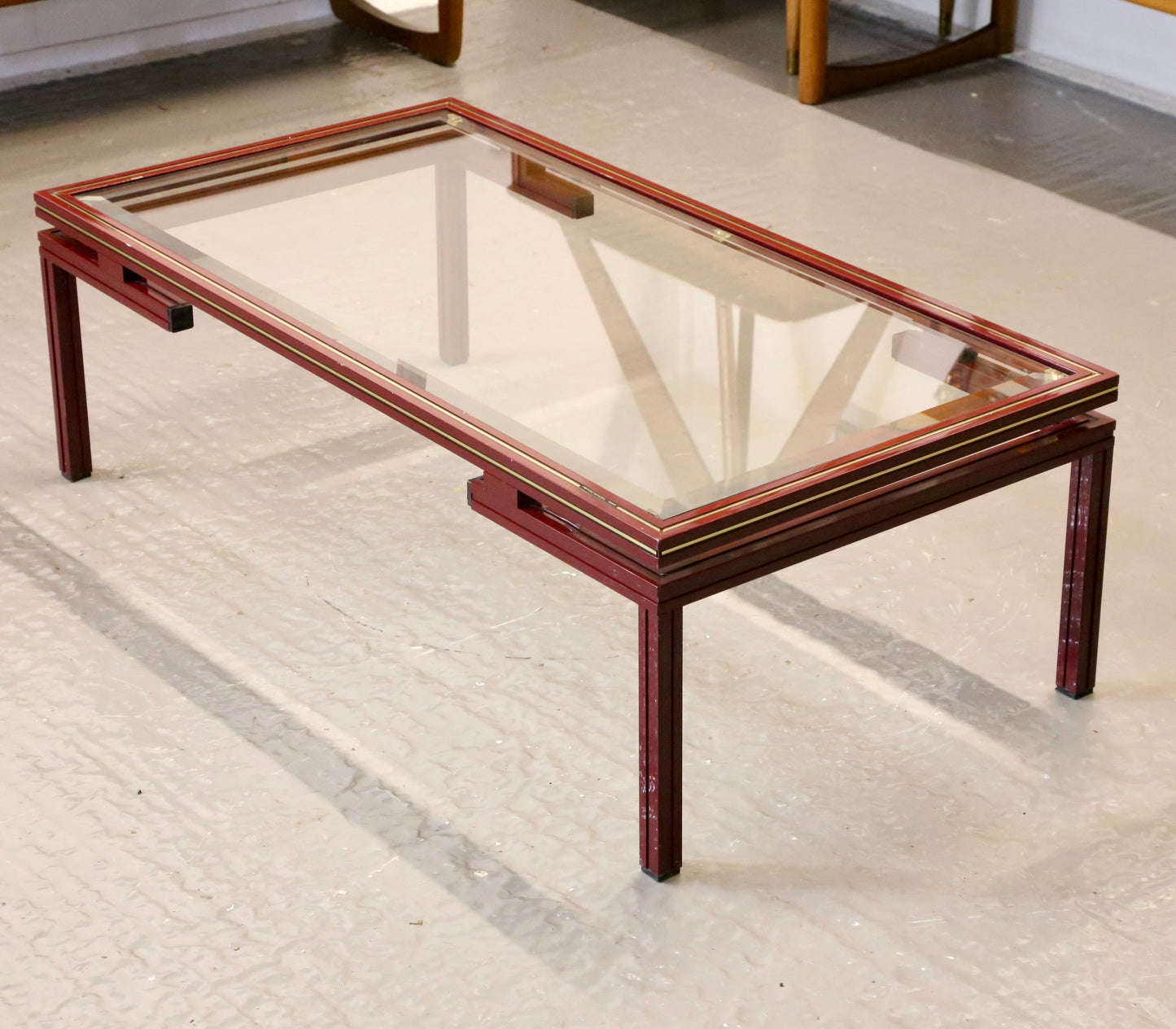 Mid Century Modern Authentic Pierre Vandel Paris Low Coffee Table