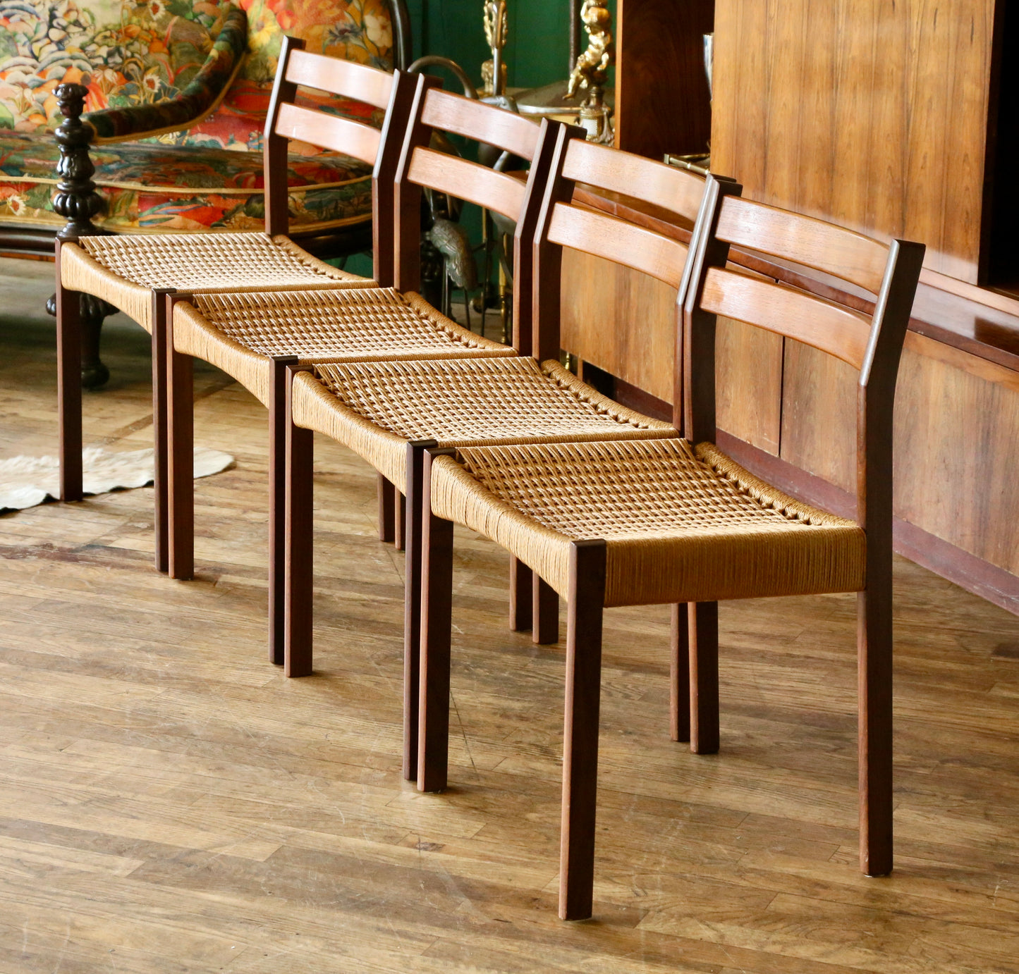 Arne Hovmand Olsen for Mogens Kold Danish Mid Century Modern Teak Dining Chairs