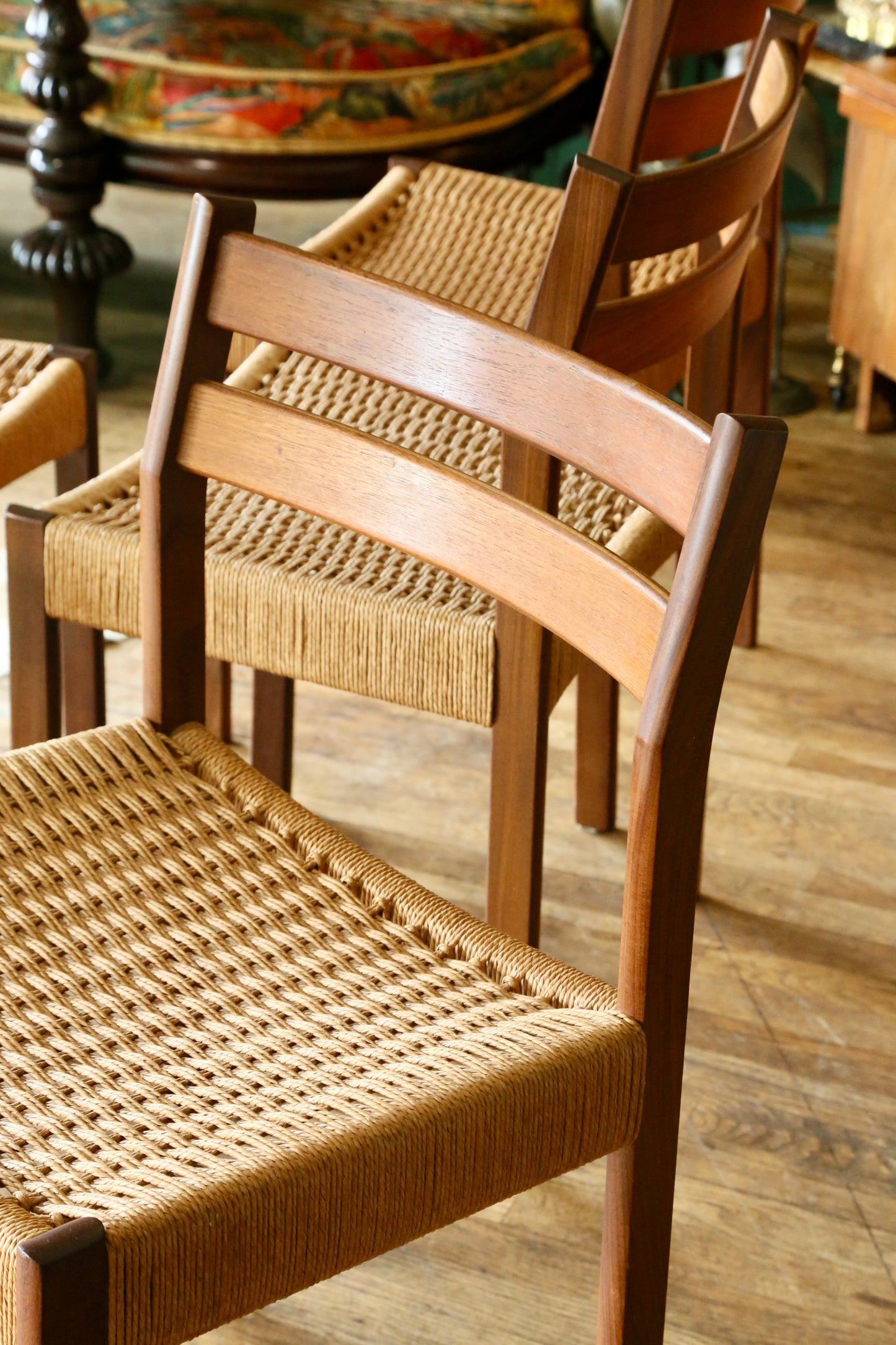 Arne Hovmand Olsen for Mogens Kold Danish Mid Century Modern Teak Dining Chairs