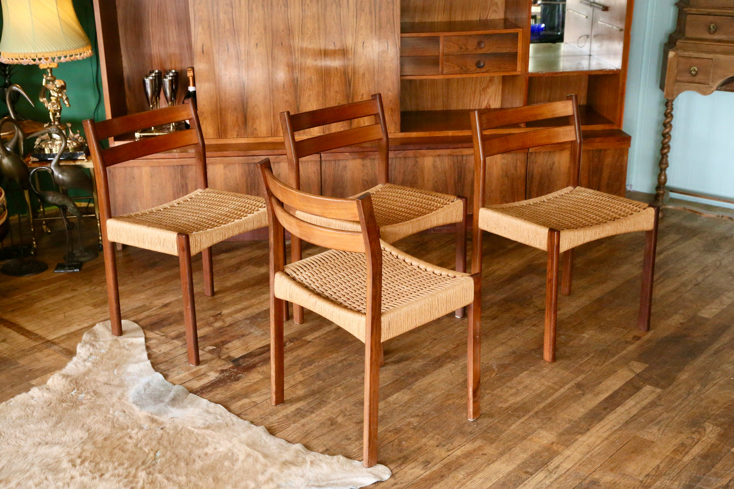 Arne Hovmand Olsen for Mogens Kold Danish Mid Century Modern Teak Dining Chairs