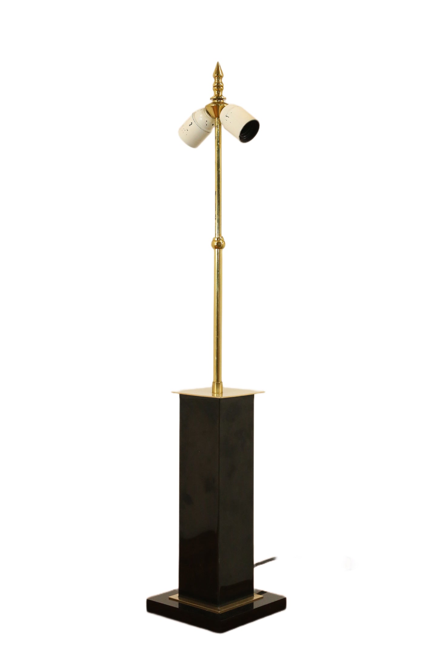 Belgo Chrom, Mid Century Modern Hollywood Regency Polished Brass & Black Telescopic Table Lamp