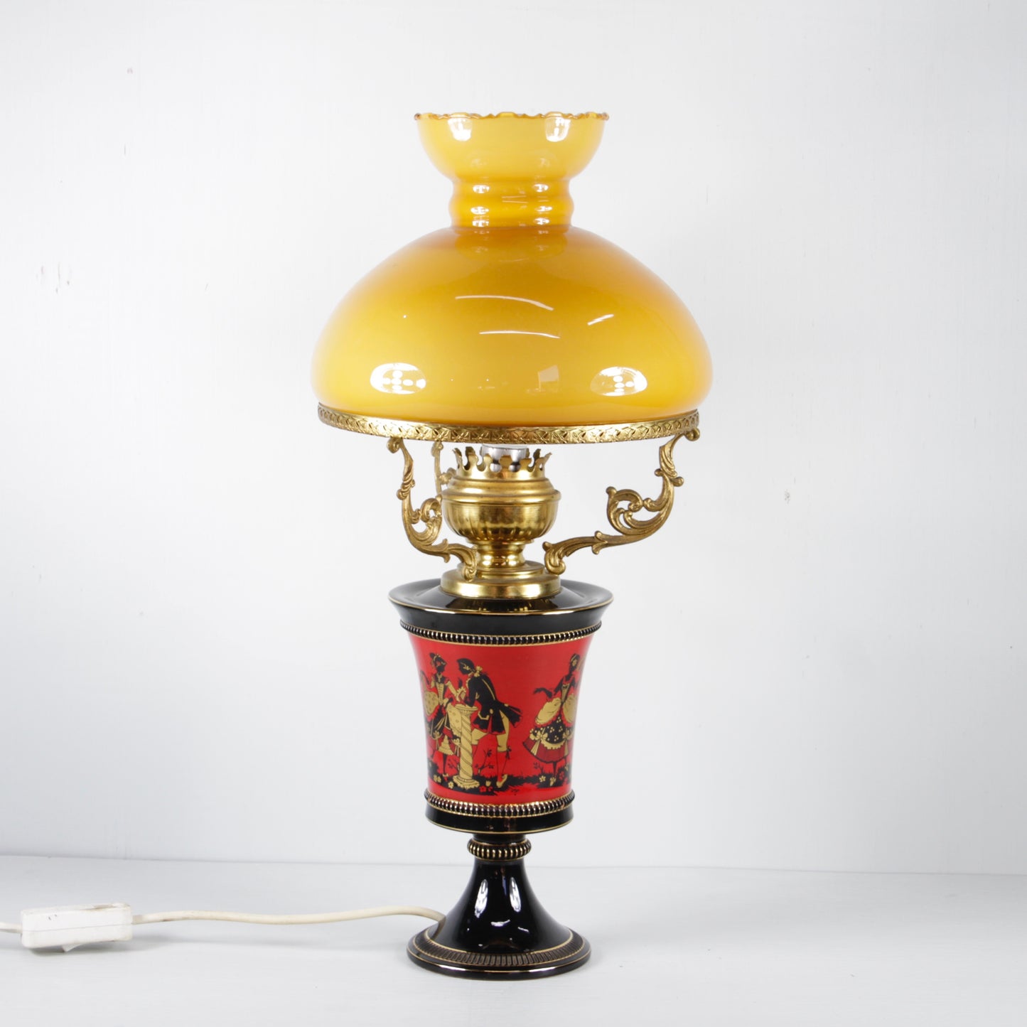 Vintage French Empire Style Column Table Lamp