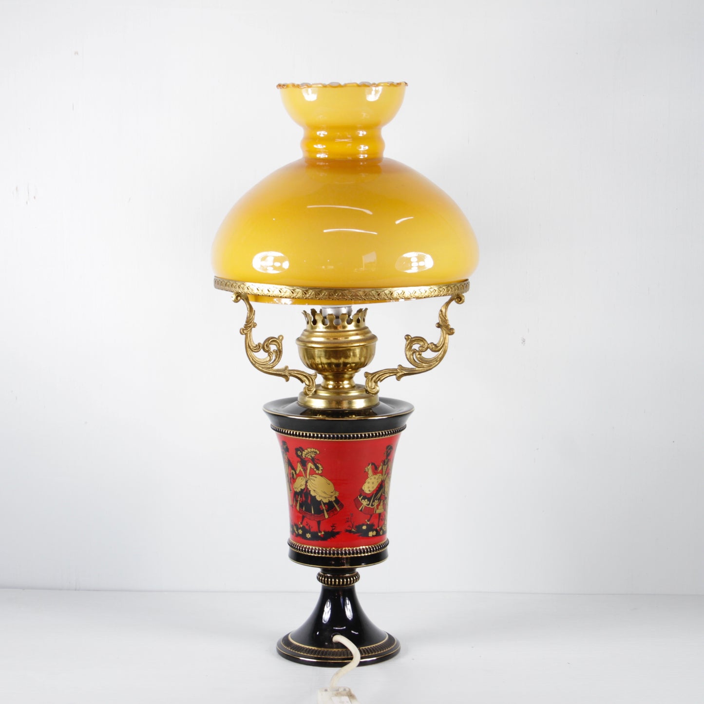 Vintage French Empire Style Column Table Lamp