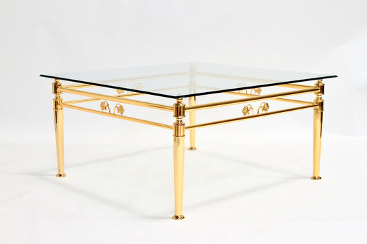 Italian Luxury 24K Gold Leaf Lounge Occasional Table by Metalstudio S.p.a